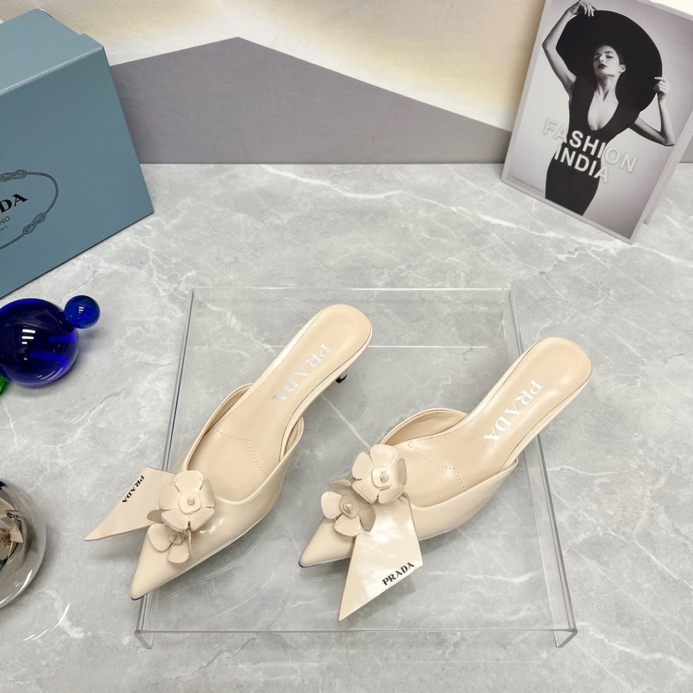 Prada Pointed Toe Mule Shoes - Picture 2 of 6